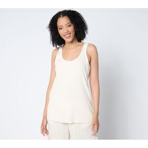 Peace Love World Women's Top Plus Sz 4X Boheme Ribbed Knit Swing White A674491